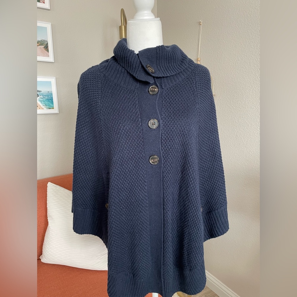 GAP blue poncho